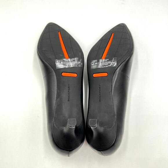 Rockport Womens Size 6.5 Kalila Black Leather Low Kitten Heels Pumps Shoes - Picture 9 of 15